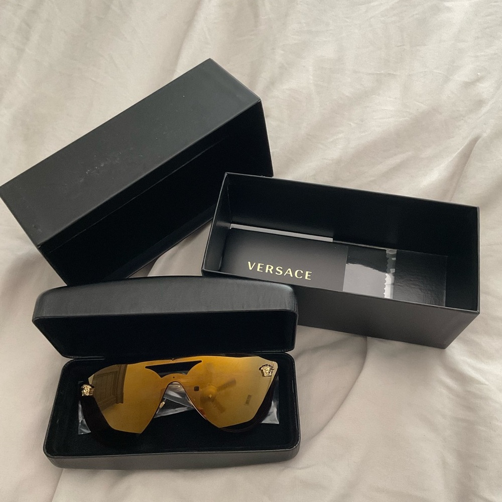 Versace Gold Mirror Sunglasses